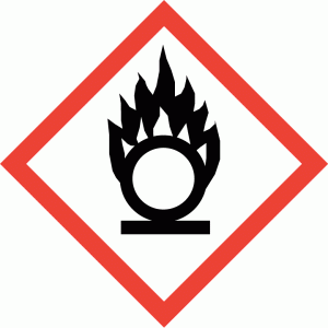 Gefahrenpiktogramm GHS03 Flamme über Kreis